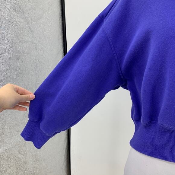 Nike Sweatshirt Womens XS Extra Small Violet Sportswear Phoenix Fleece Polo Crop - Picture 5 of 14